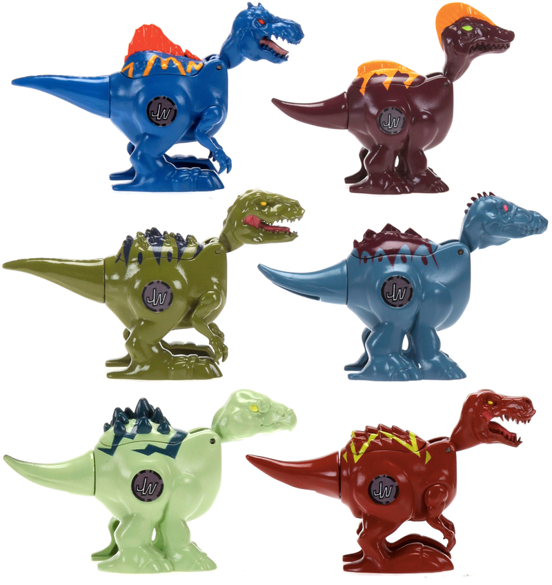 Illustration for article titled Spinning Magnetic Cores Make These Brawlasaurs Dinos Battle It Out